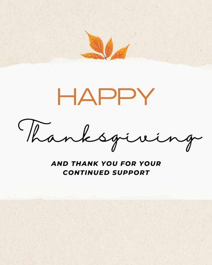 As Thanksgiving arrives, we want to extend a heartfelt thank you to our wonderful network