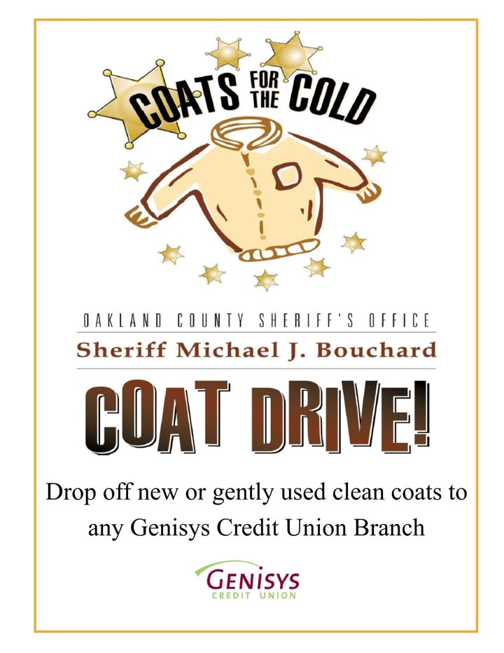 Only 10 days left to drop off your clean and new or gently used coats at any Genisys Credit Union branch!