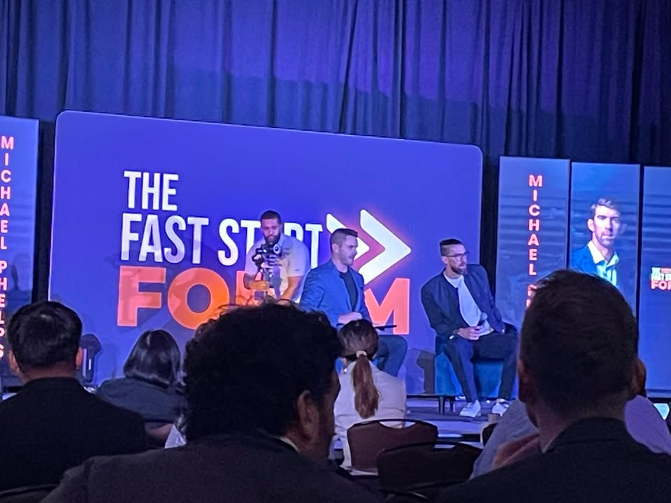 Old man Haney here: Olympian Michael Phelps was the keynote speaker for this afternoon’s session at this incredible conference