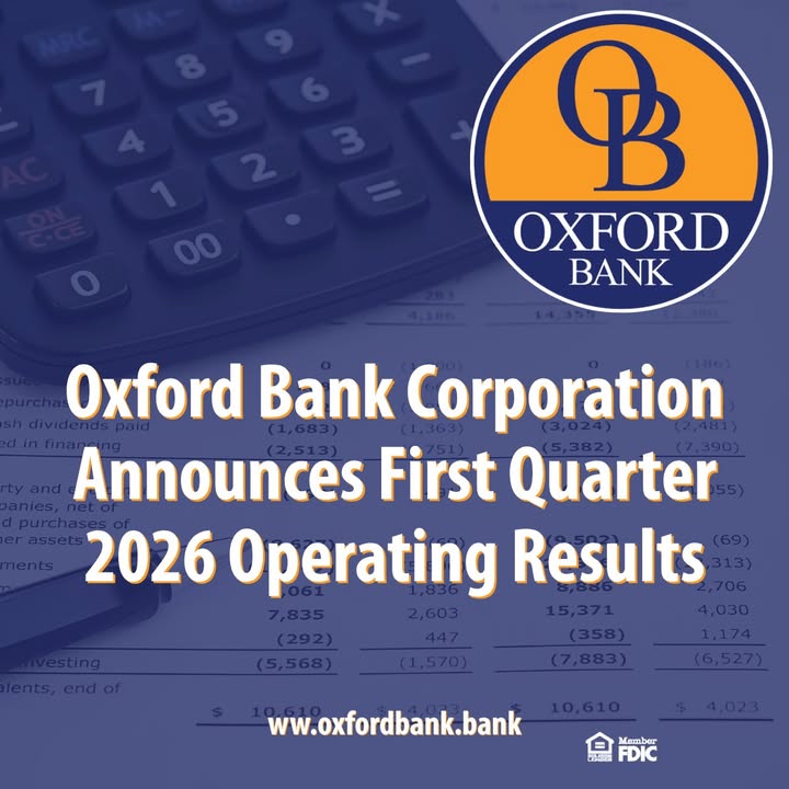 Oxford Bank Corporation has announced its Q1 2026 operating results