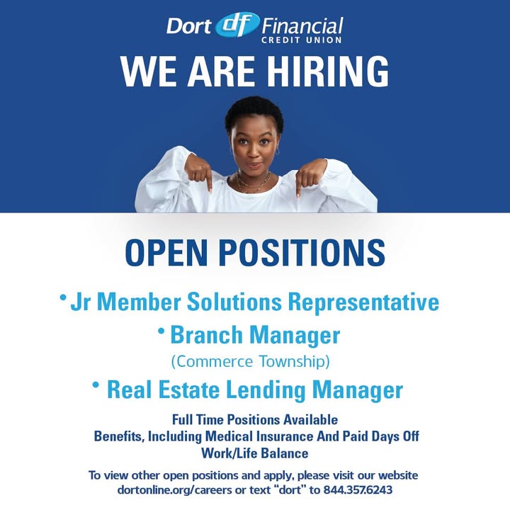 Become a part of the Dort Financial team today!