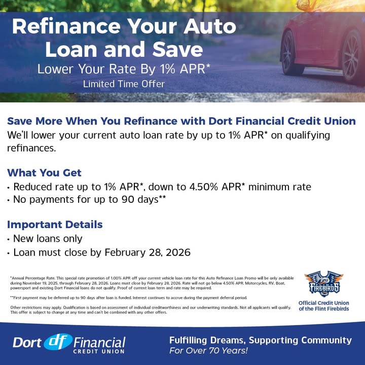 Refinance your auto loan and make no payment for up to 90 Days!